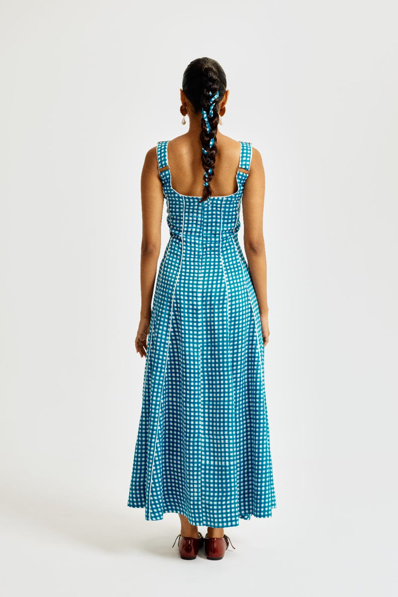 Soro Check Dress satin by JodiLife for women Worldwide