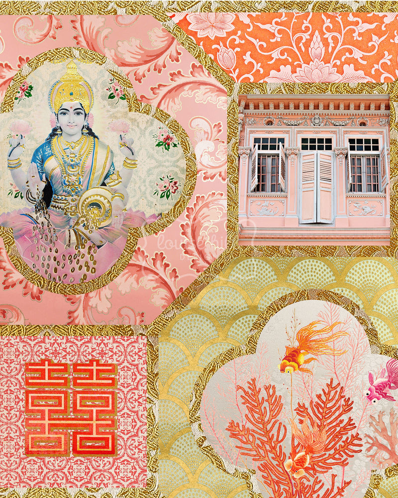 Chinoiserie In Gold & Blush Pinks