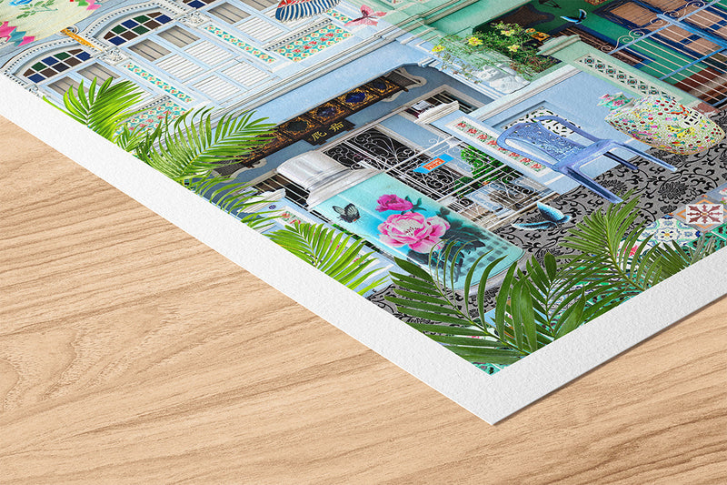 Shophouse Trio in Emerald Greens & Blues