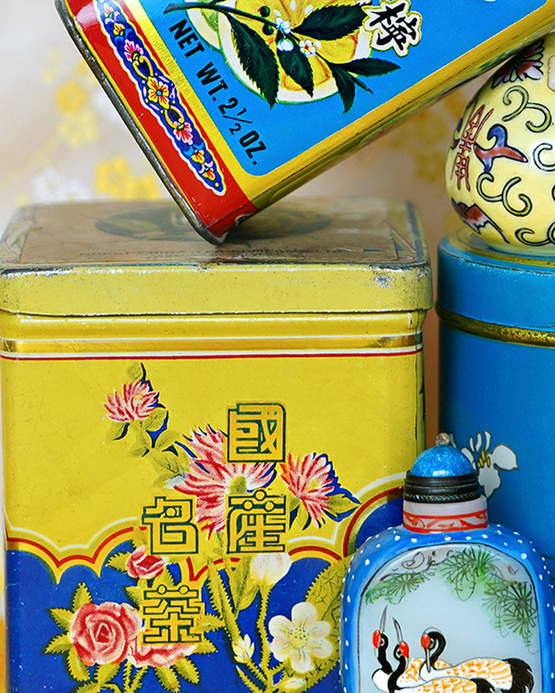 Still Life in Bright blue & Lemon Yellow