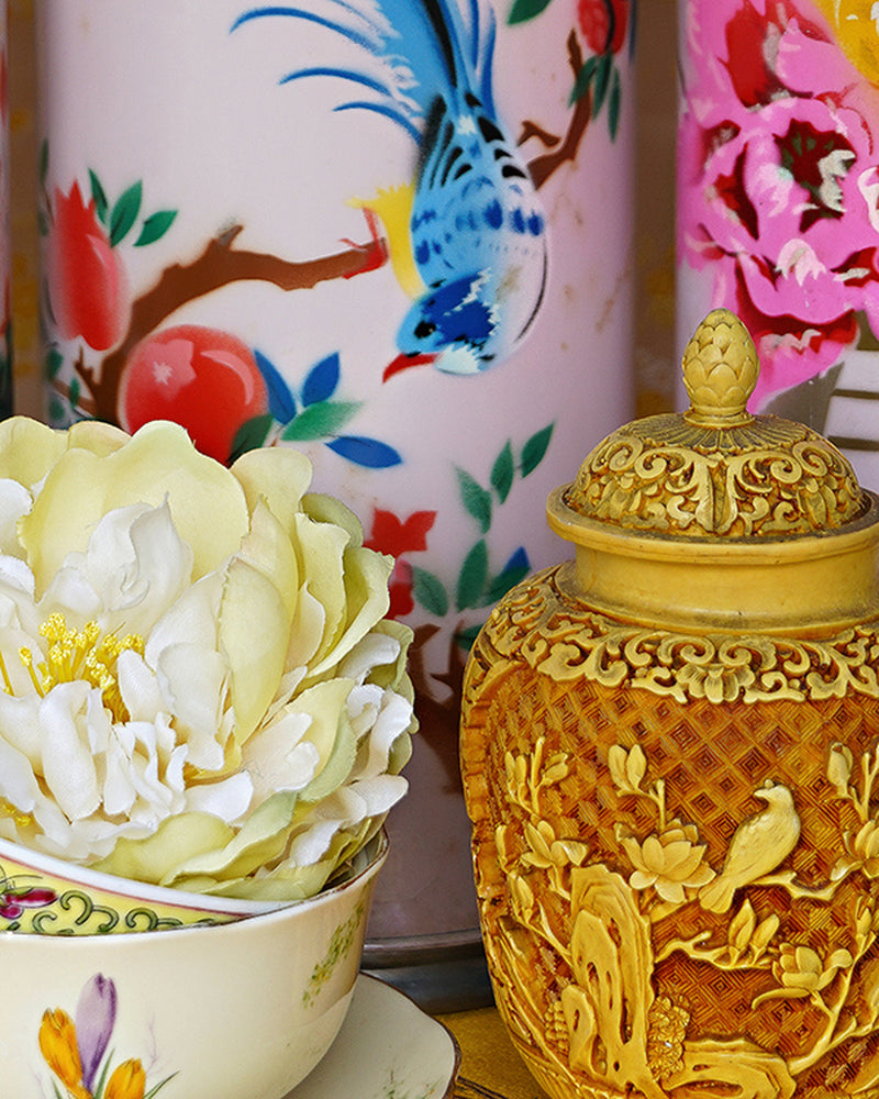 Still Life in Pink Peony & Sunshine Yellow