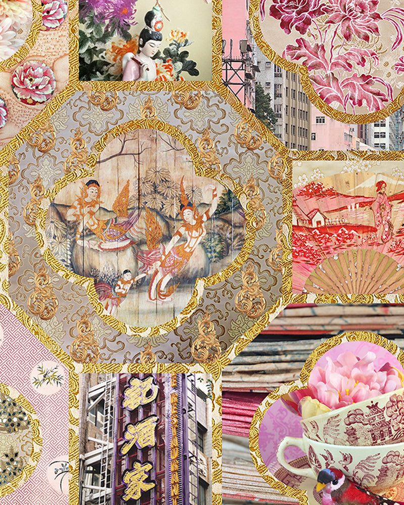 Chinoiserie In Gold & Blush Pinks
