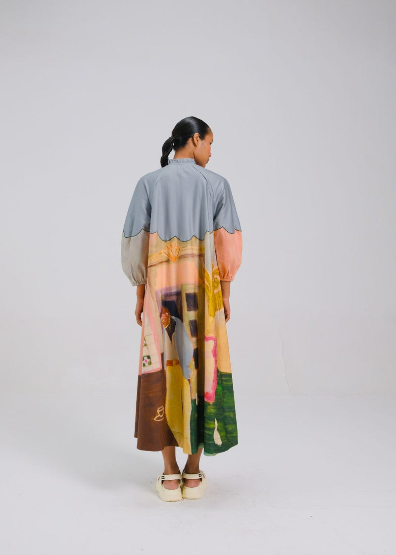 DEUCE DRESS - MORNING COFFEE cotton by CORD for women Worldwide