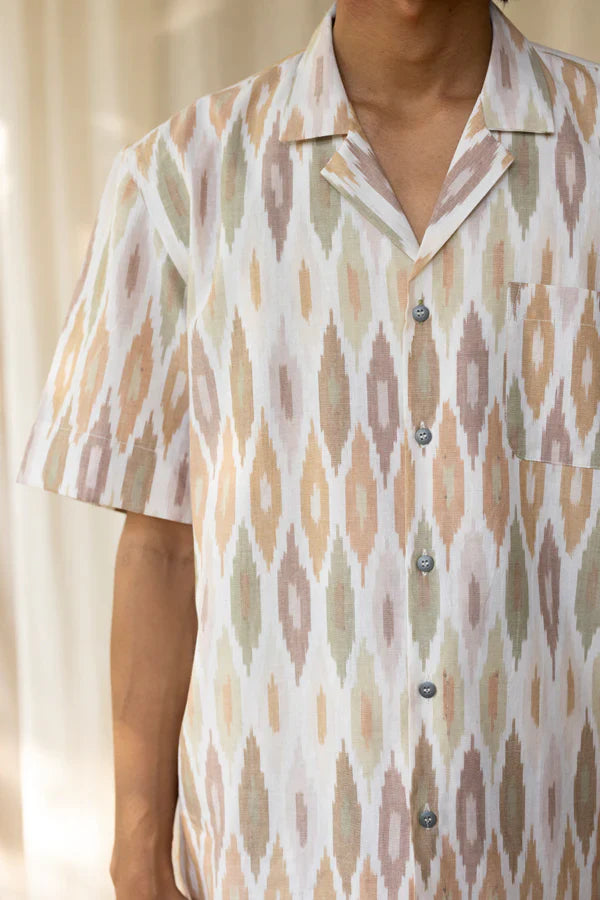 DIAMONDS IN DUST RESORT SHIRT 100% cotton by Translate Men for men Worldwide