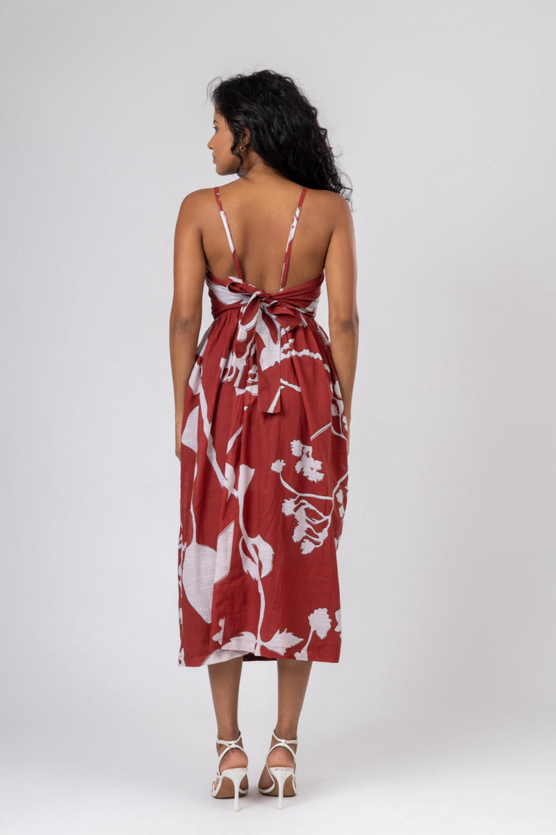 Mary printed dress organic cotton gauge by Doodlage in multi color for women Worldwide