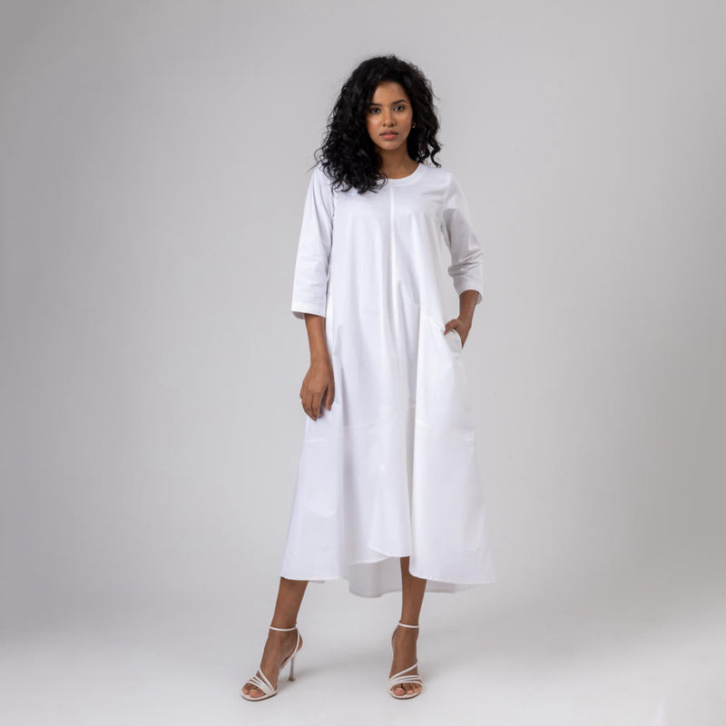 JILL WHITE DRESS by Doodlage in white color for women Worldwide