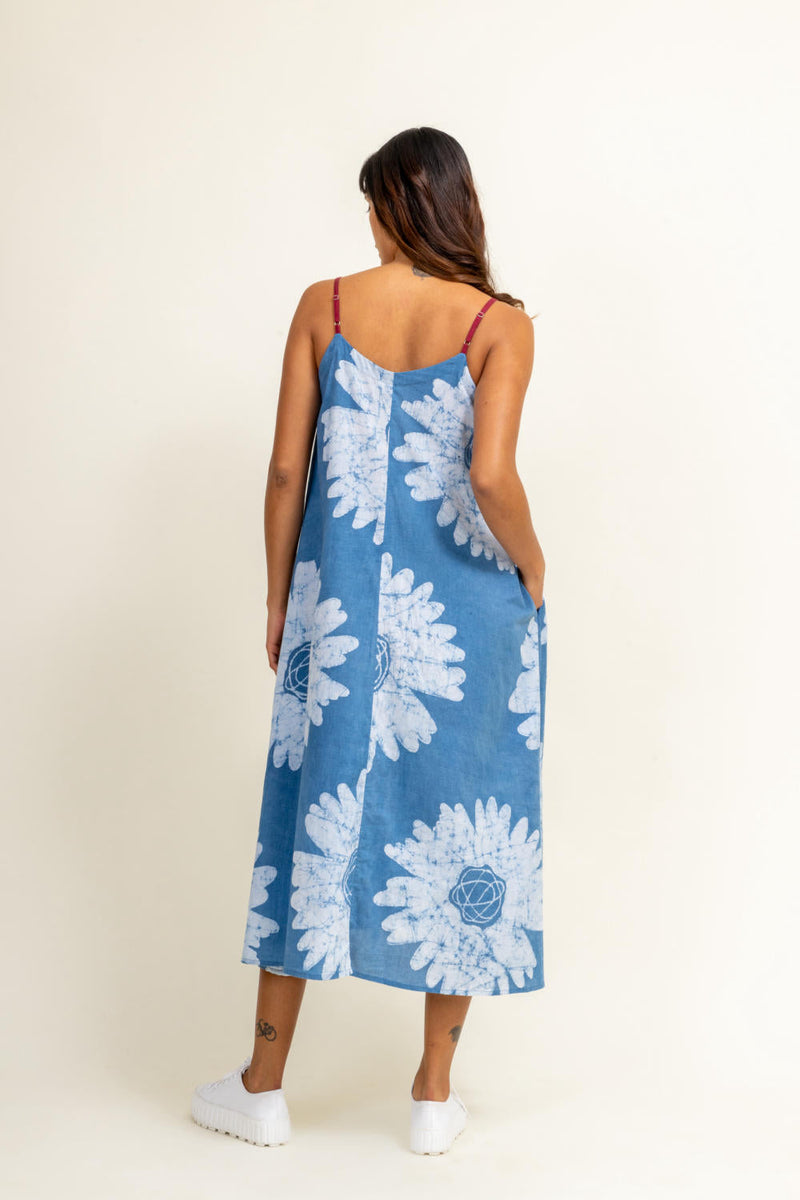 YUI SLIP DRESS by Doodlage in blue color for women Worldwide