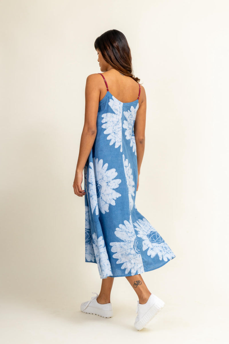 YUI SLIP DRESS by Doodlage in blue color for women Worldwide