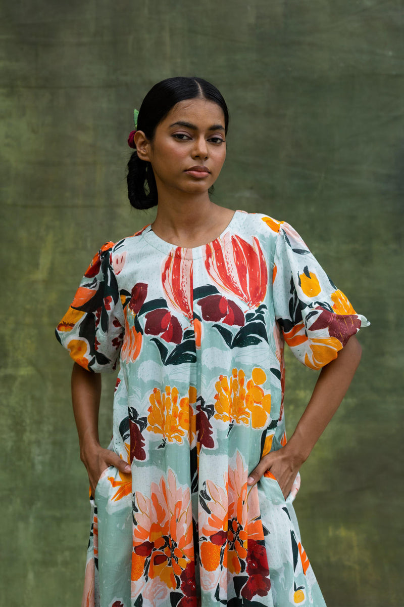 Jill Printed Dress mul by Doodlage in multi color for women Worldwide