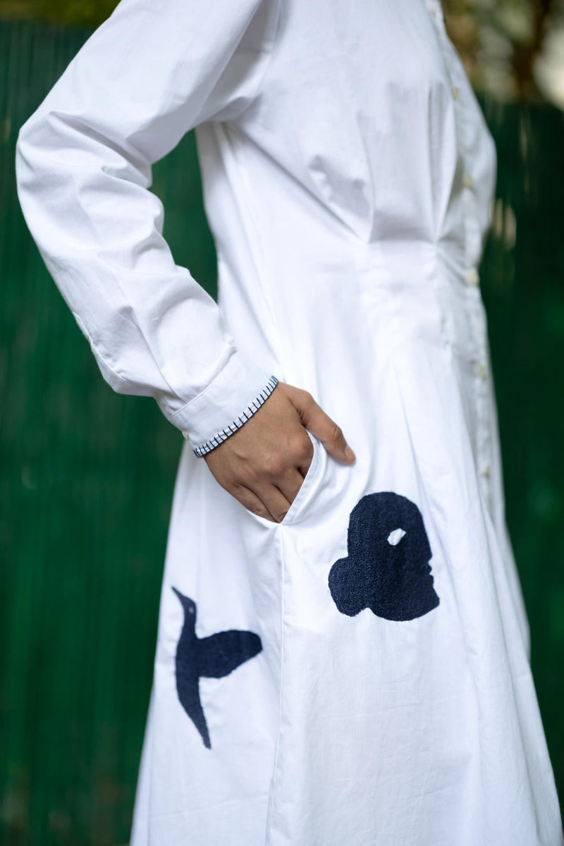 Cecile White Dress by Doodlage in white color for women Worldwide