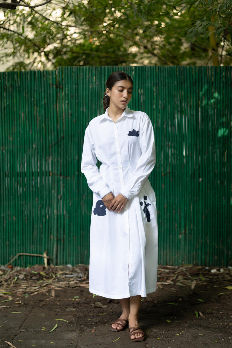 Cecile White Dress by Doodlage in white color for women Worldwide