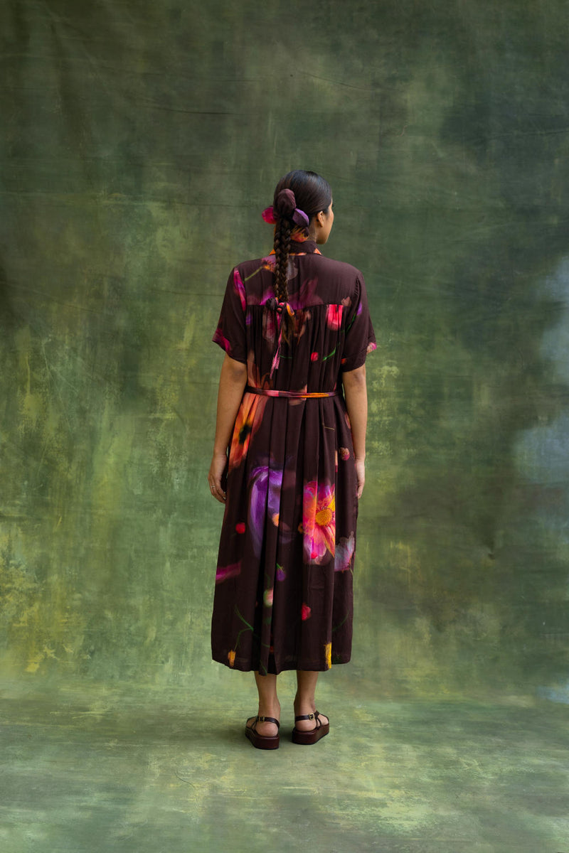 Zora Brown Dress by Doodlage for women Worldwide
