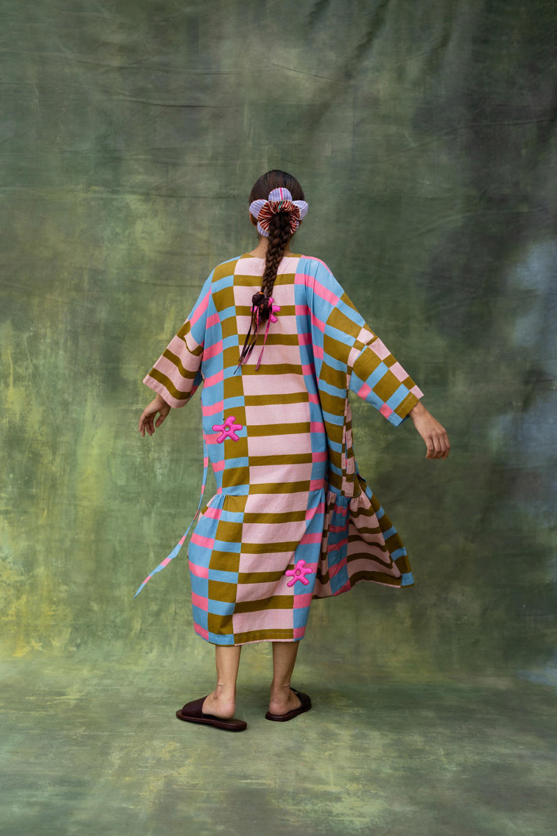 Edith Striped Dress mul by Doodlage in multi color for women Worldwide