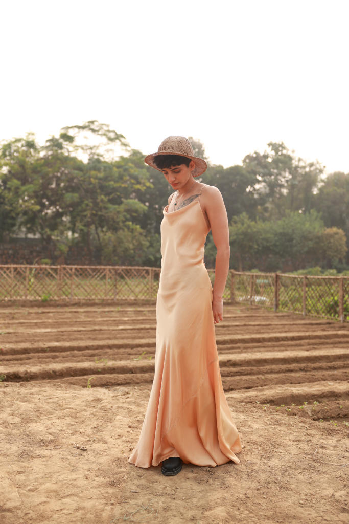 LOLA BEIGE DRESS bemberg by Doodlage in beige color for women Worldwide