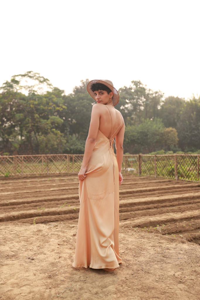 LOLA BEIGE DRESS bemberg by Doodlage in beige color for women Worldwide