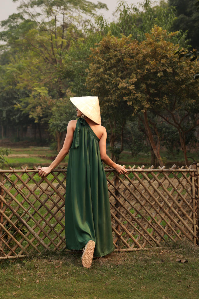 DARLY EMERALD DRESS bemberg by Doodlage in green color for women Worldwide