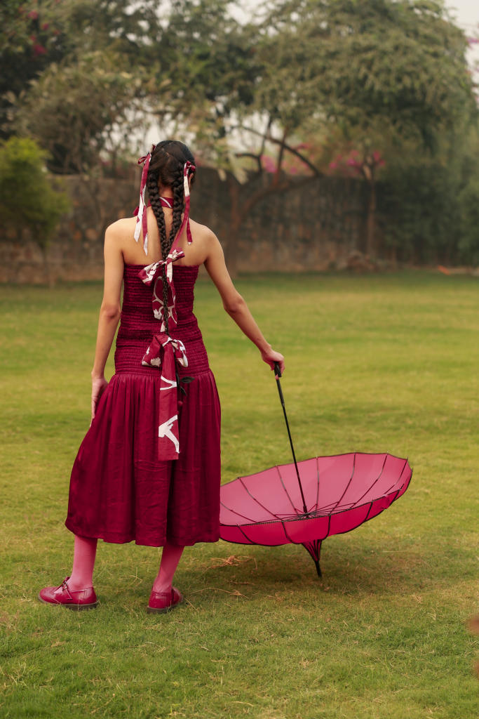 CHERRY DRESS bemberg by Doodlage in red color for women Worldwide