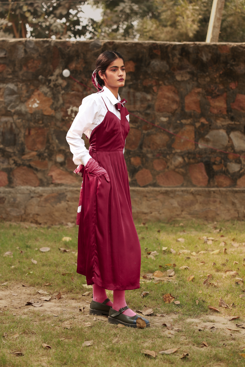 MARY RED DRESS bemberg by Doodlage in red color for women Worldwide