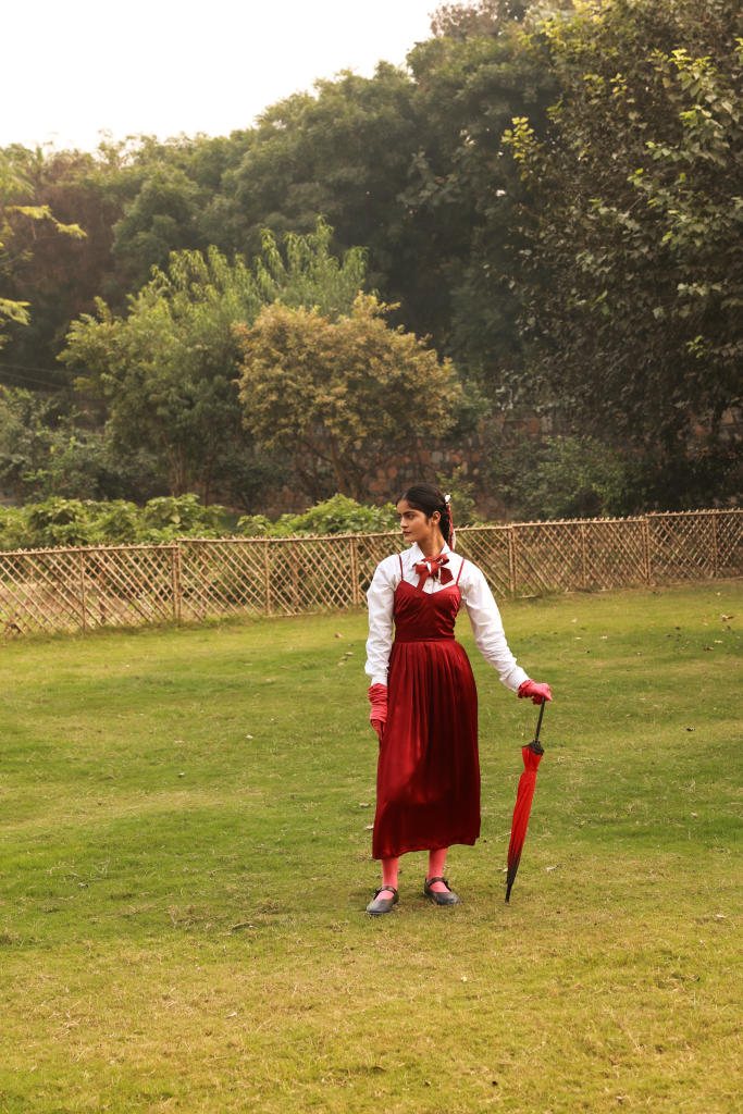 MARY RED DRESS bemberg by Doodlage in red color for women Worldwide