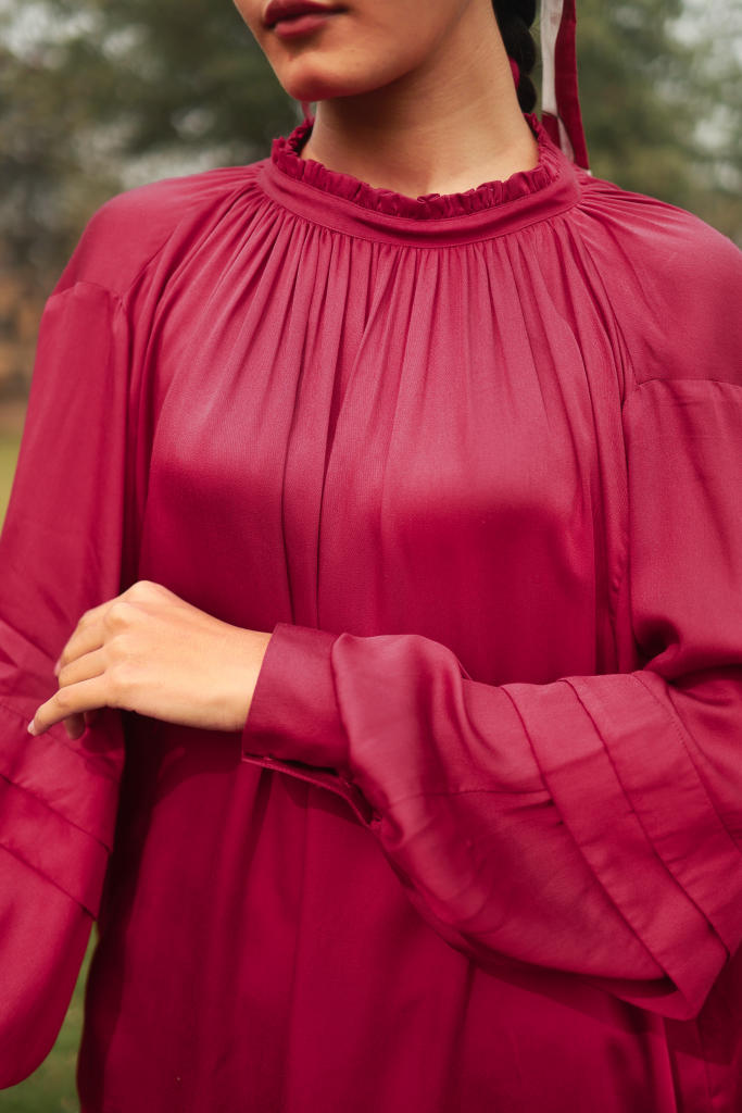 ALICE RED DRESS bemberg by Doodlage in red color for women Worldwide