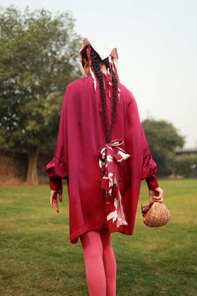 ALICE RED DRESS bemberg by Doodlage in red color for women Worldwide