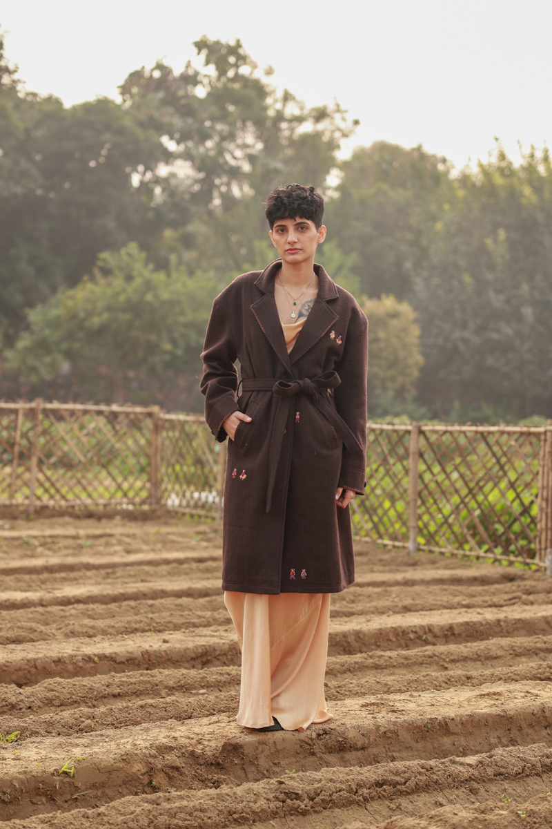 WILLOW BROWN OVERCOAT by Doodlage in brown color for Worldwide