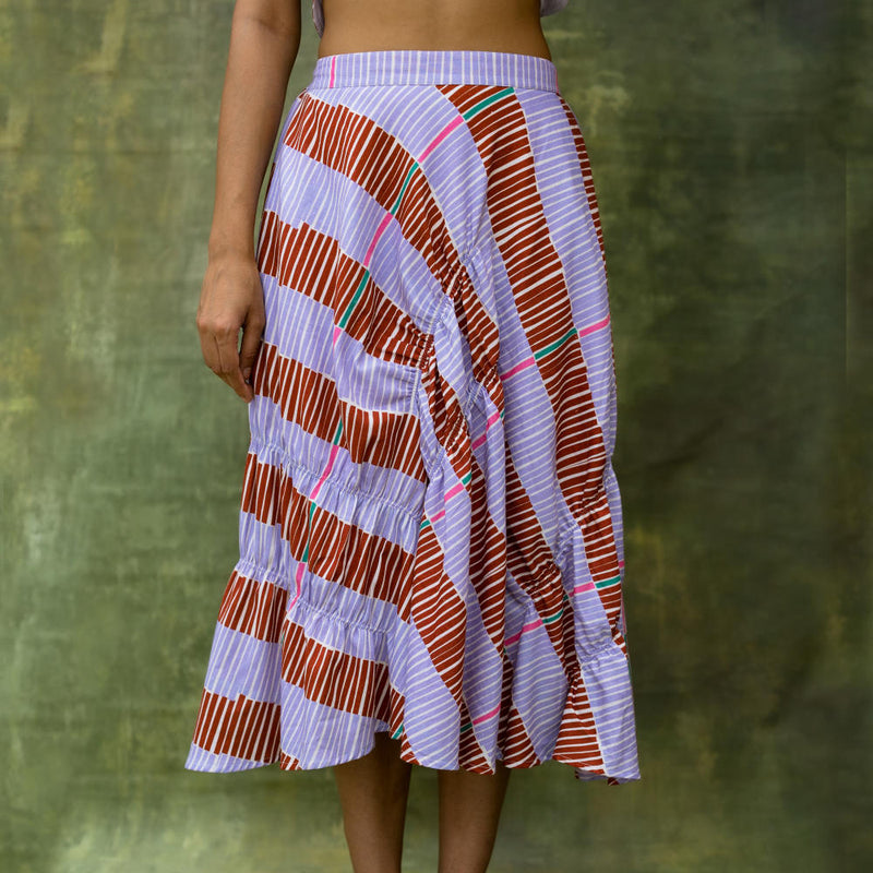 Lizzy Striped Skirt by Doodlage for women Worldwide