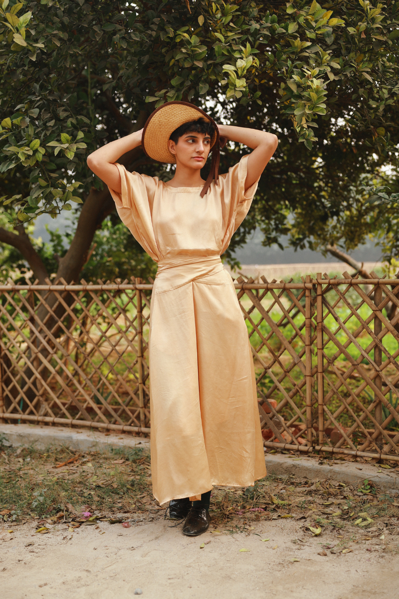 MIA BEIGE SKIRT bemberg by Doodlage in beige color for women Worldwide