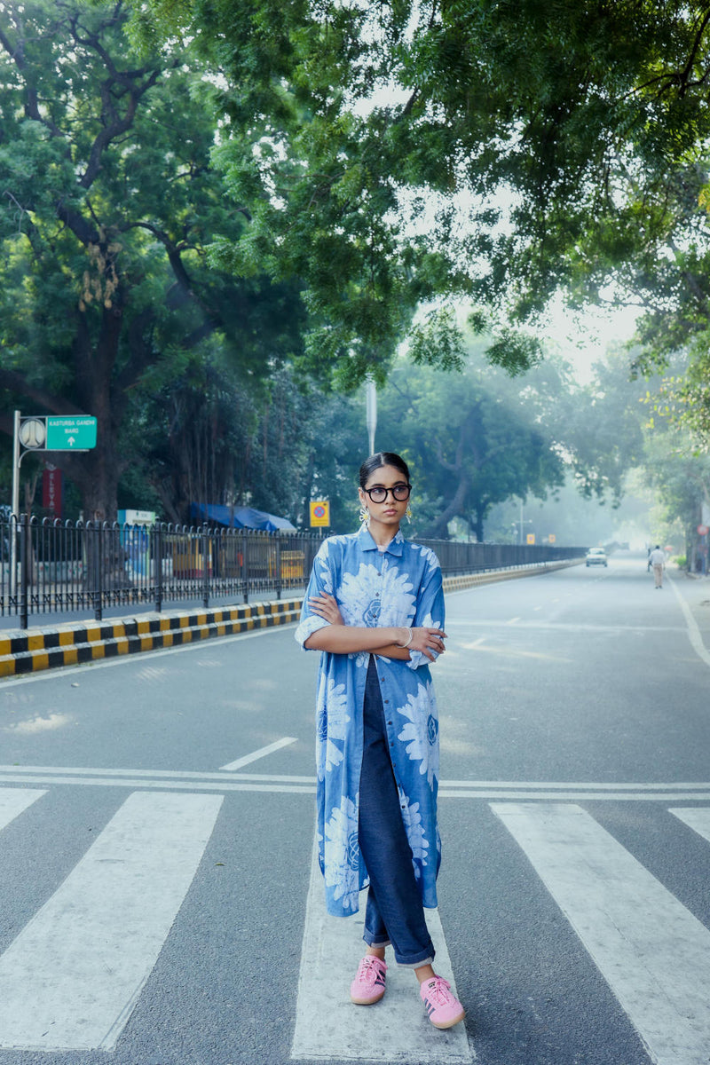 SEHELA FLORAL SET by Doodlage in blue color for women Worldwide