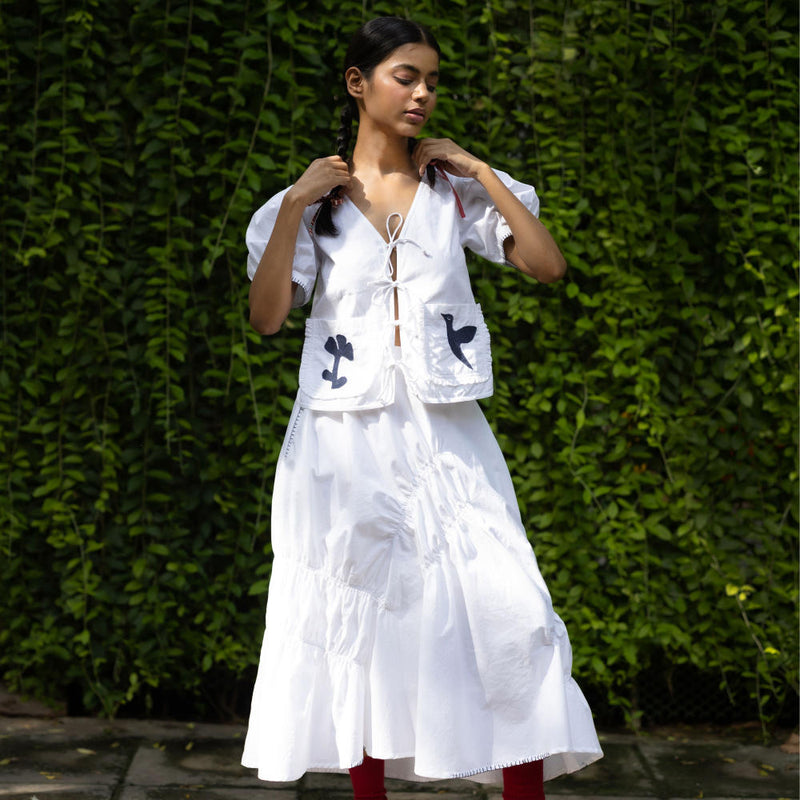 Fern White Set by Doodlage in white color for women Worldwide