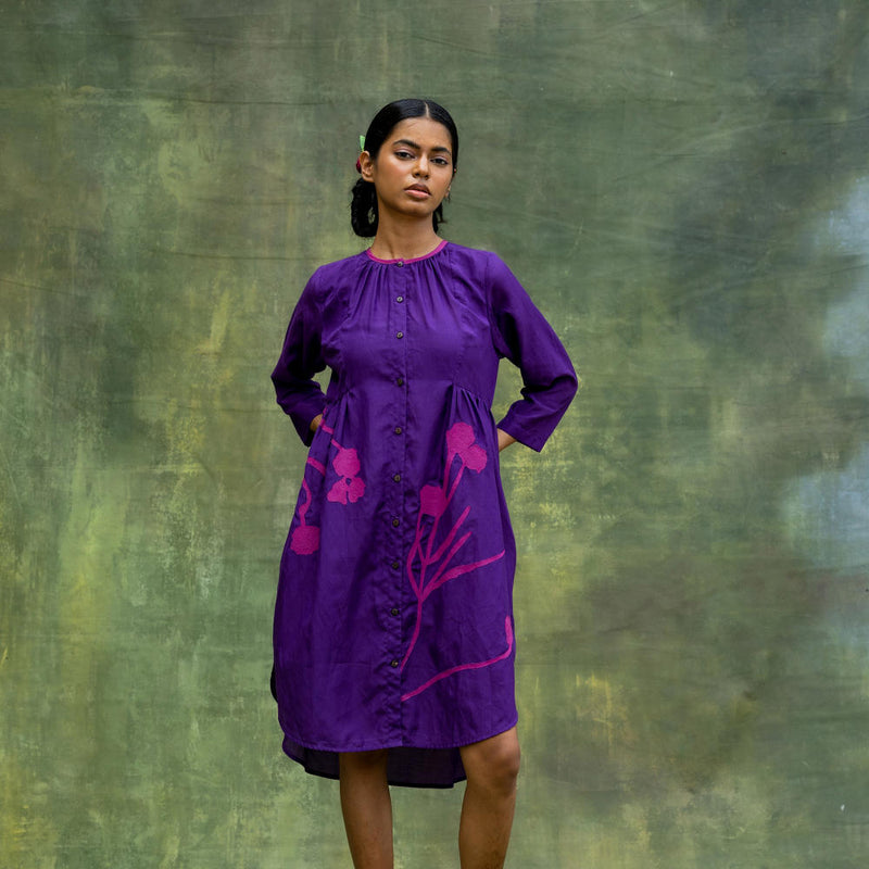 Naomi Embroidered Tunic by Doodlage in purple color for women Worldwide