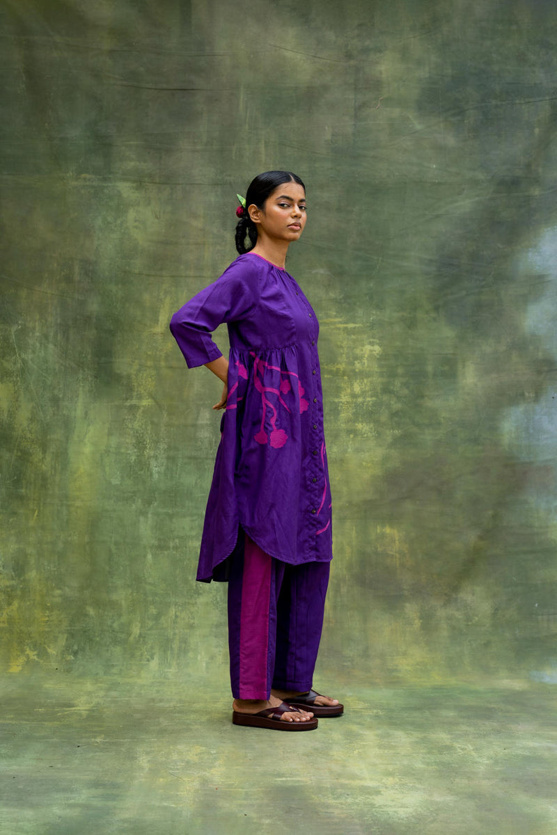 Naomi Embroidered Tunic by Doodlage in purple color for women Worldwide
