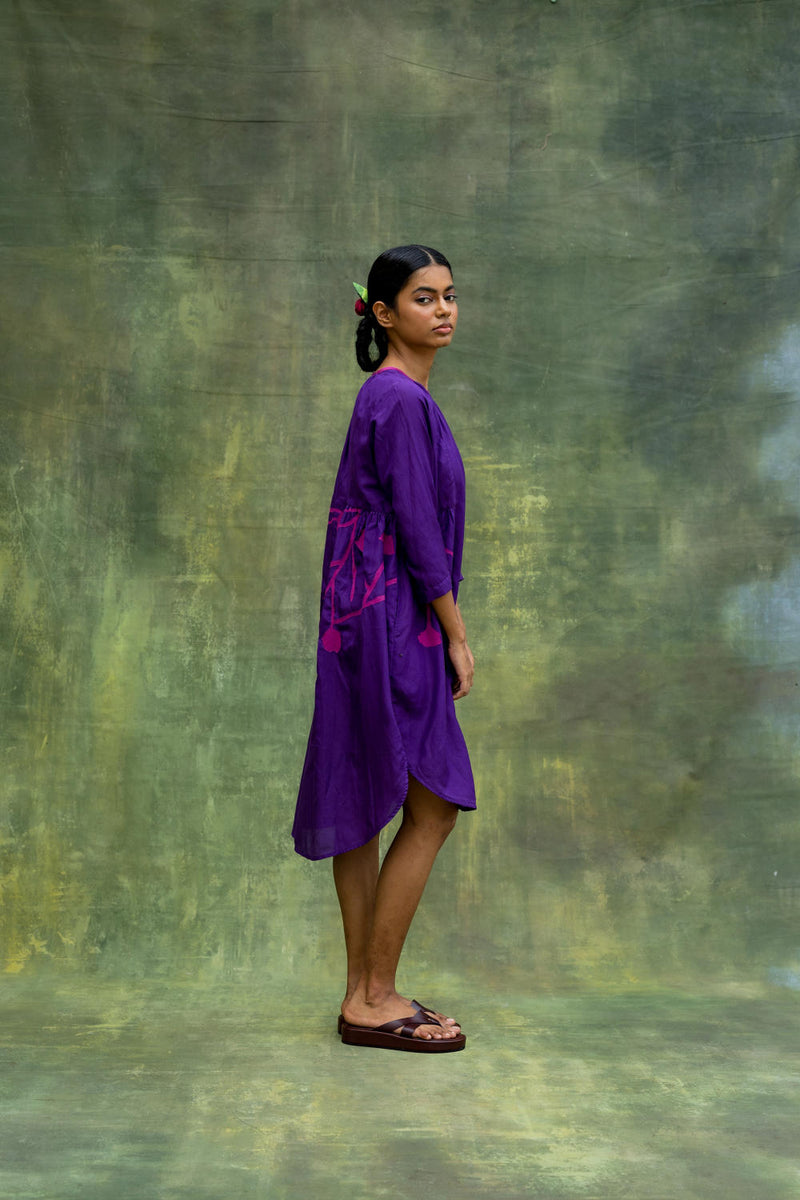 Naomi Embroidered Tunic by Doodlage in purple color for women Worldwide