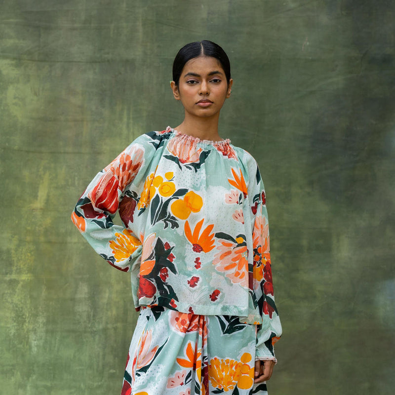 Aura Printed Top mul by Doodlage in multi color for women Worldwide