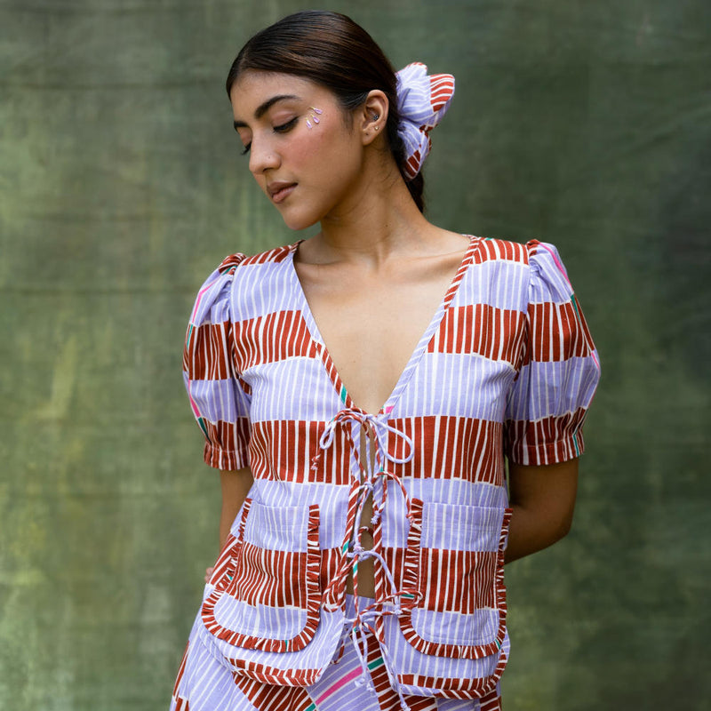 Fern Striped Top by Doodlage for women Worldwide