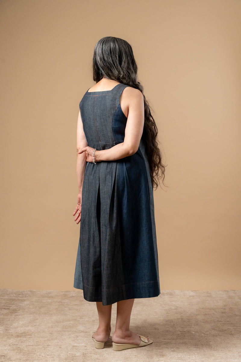 Natalie Denim Dress by Doodlage in blue color for women Worldwide