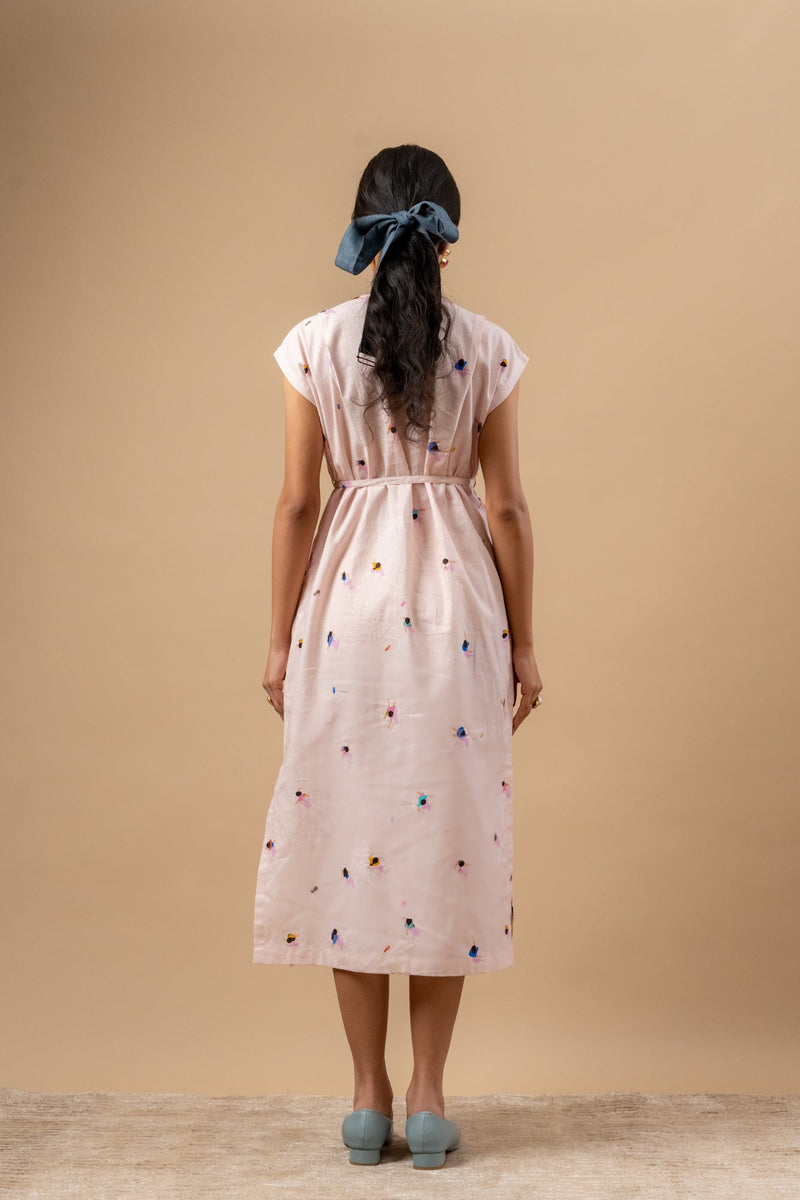 Erna Printed Dress by Doodlage in pink color for women Worldwide