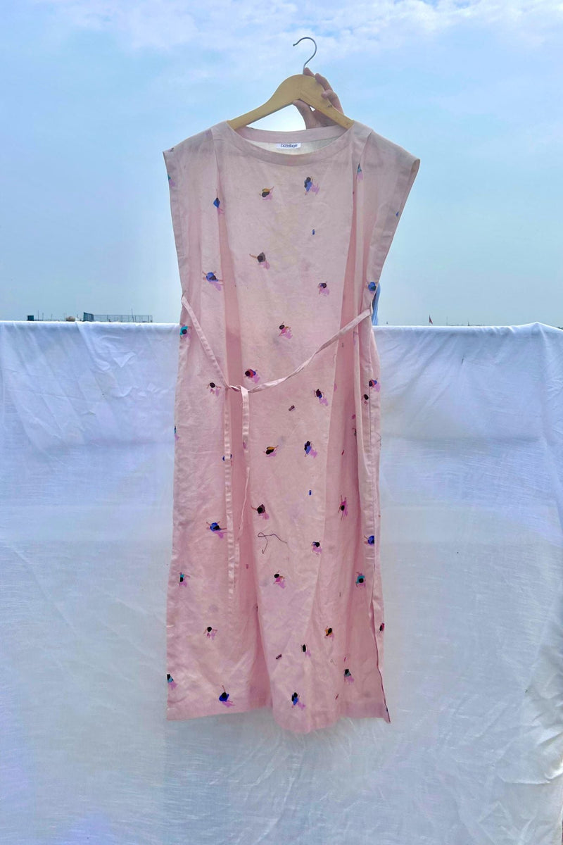Erna Printed Dress by Doodlage in pink color for women Worldwide