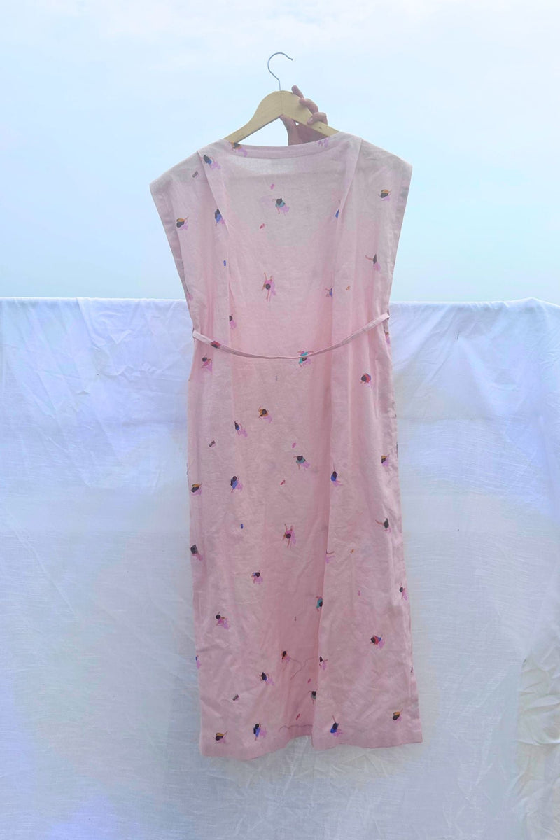 Erna Printed Dress by Doodlage in pink color for women Worldwide