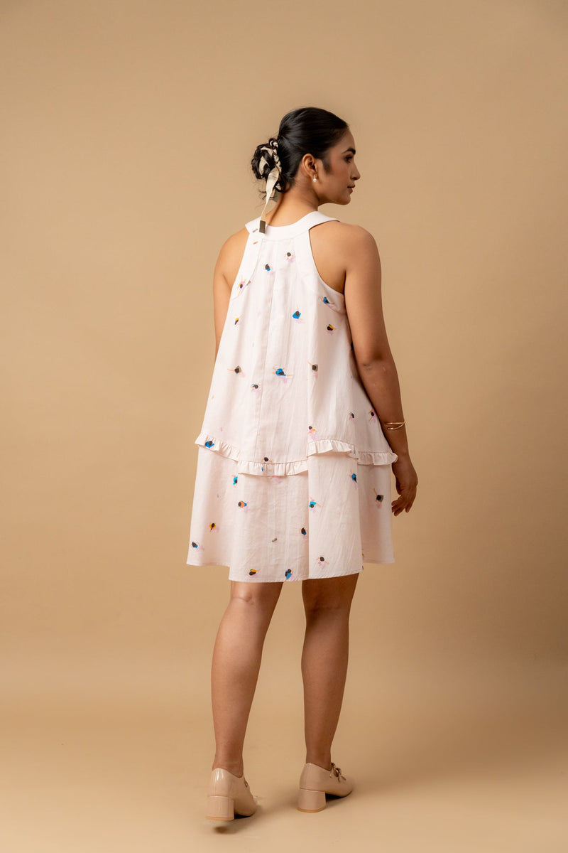 Daisy Daze Printed Dress by Doodlage in pink color for women Worldwide