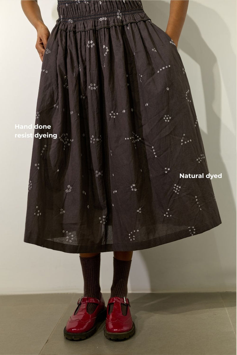 MIDSUMMER BANDHANI SMOCKED DRESS cotton by Doodlage for women Worldwide