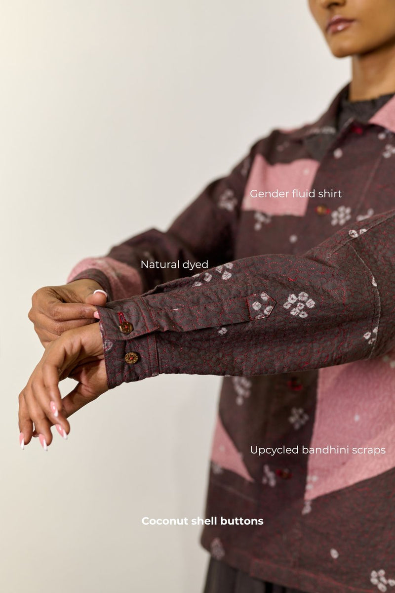 NORDIC BANDHANI JACKET cotton by Doodlage for women Worldwide