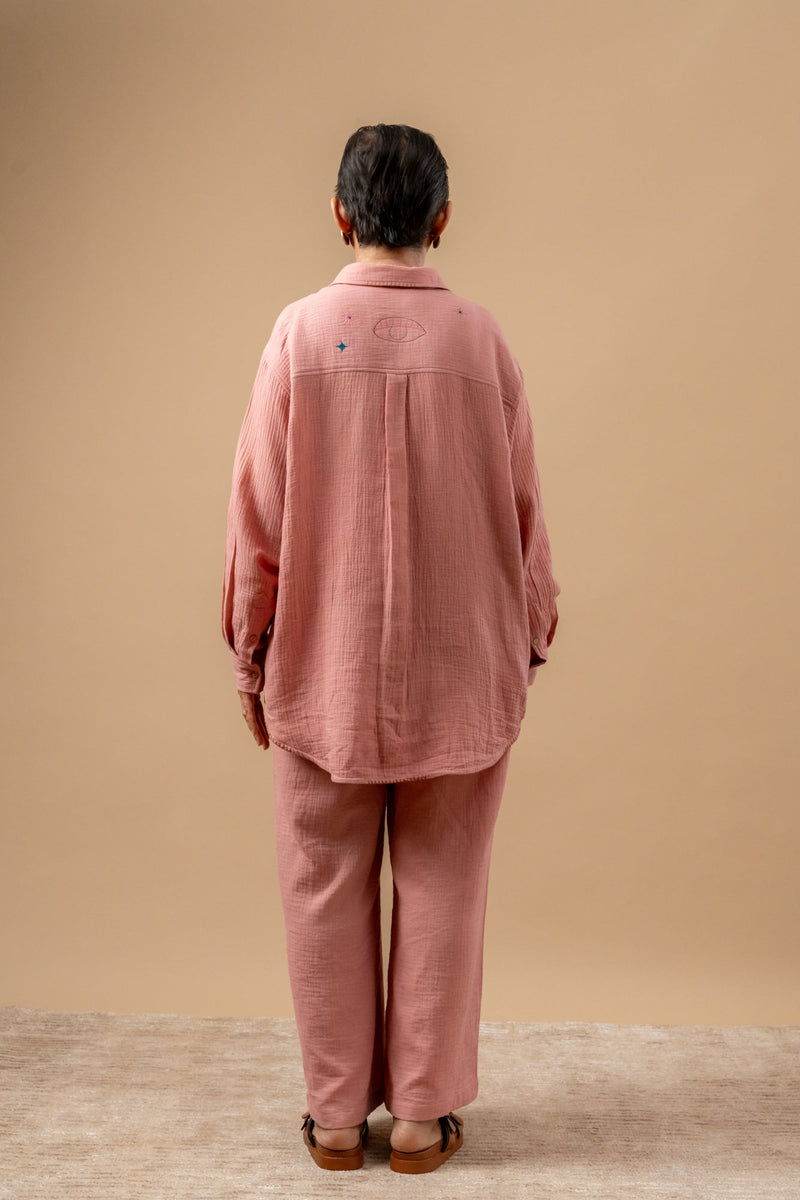 Firefly Flicker Pants organic cotton gauge by Doodlage in beige color for women Worldwide