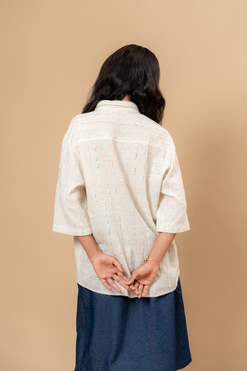 Vivianne Unisex Shirt by Doodlage in beige color for women Worldwide