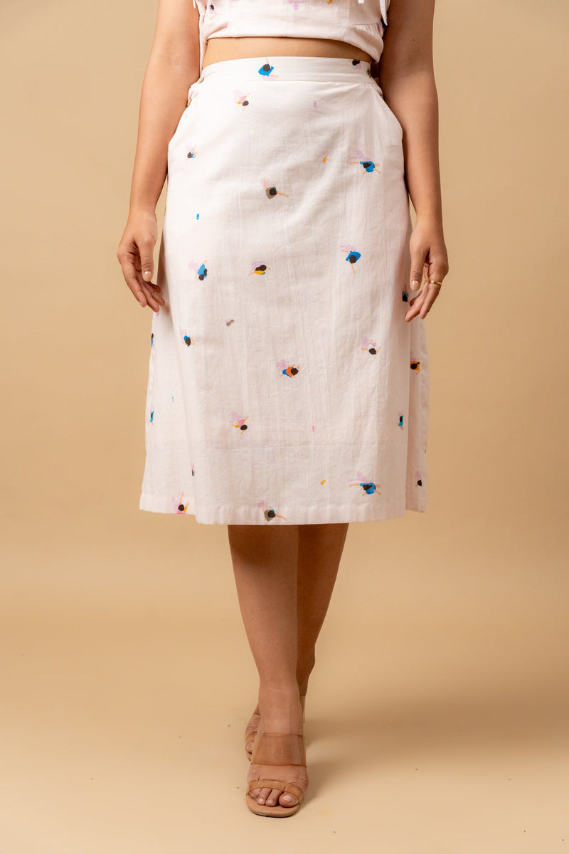 Starglade printed skirt by Doodlage in pink color for women Worldwide