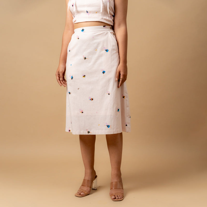 Starglade printed skirt by Doodlage in pink color for women Worldwide