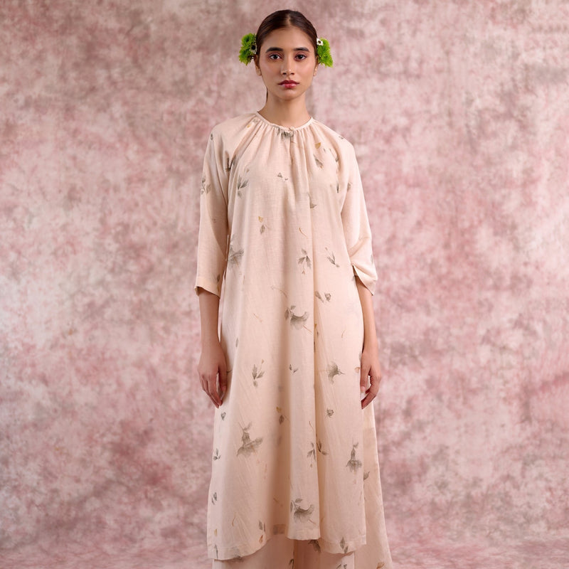 HAYDE Beige SET georgette by Doodlage in beige color for women Worldwide
