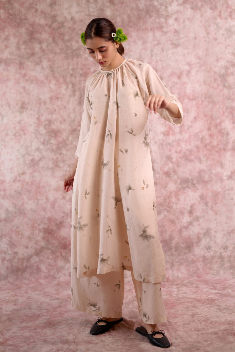 Hayde beige tunic georgette by Doodlage in beige color for women Worldwide