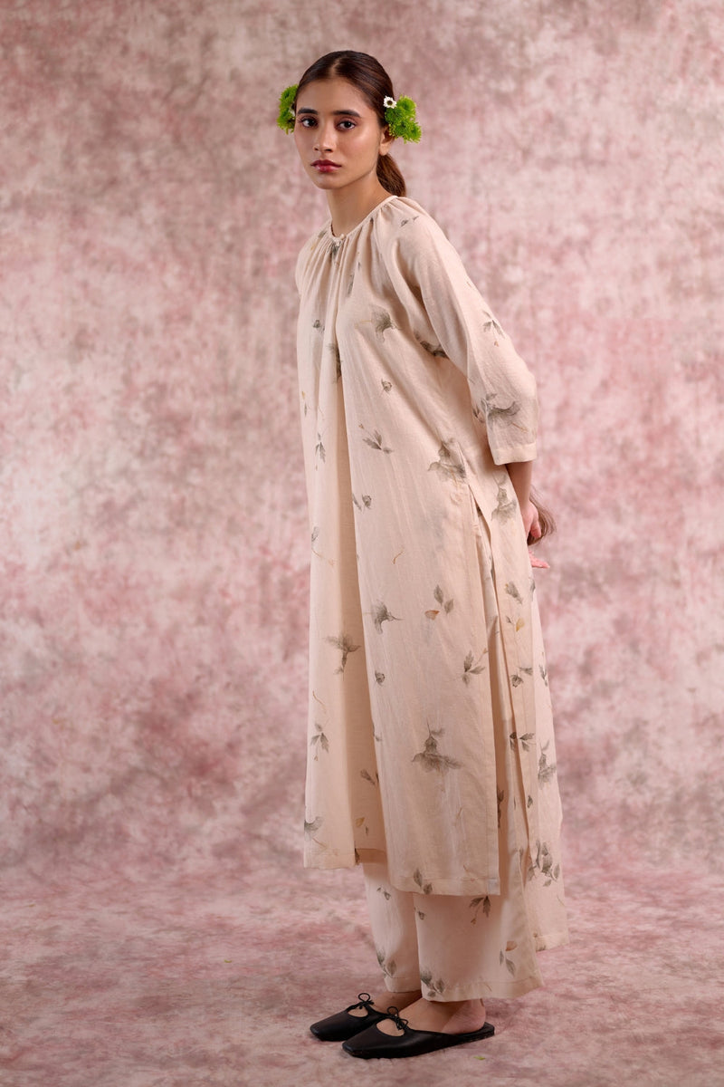 Hayde beige tunic georgette by Doodlage in beige color for women Worldwide