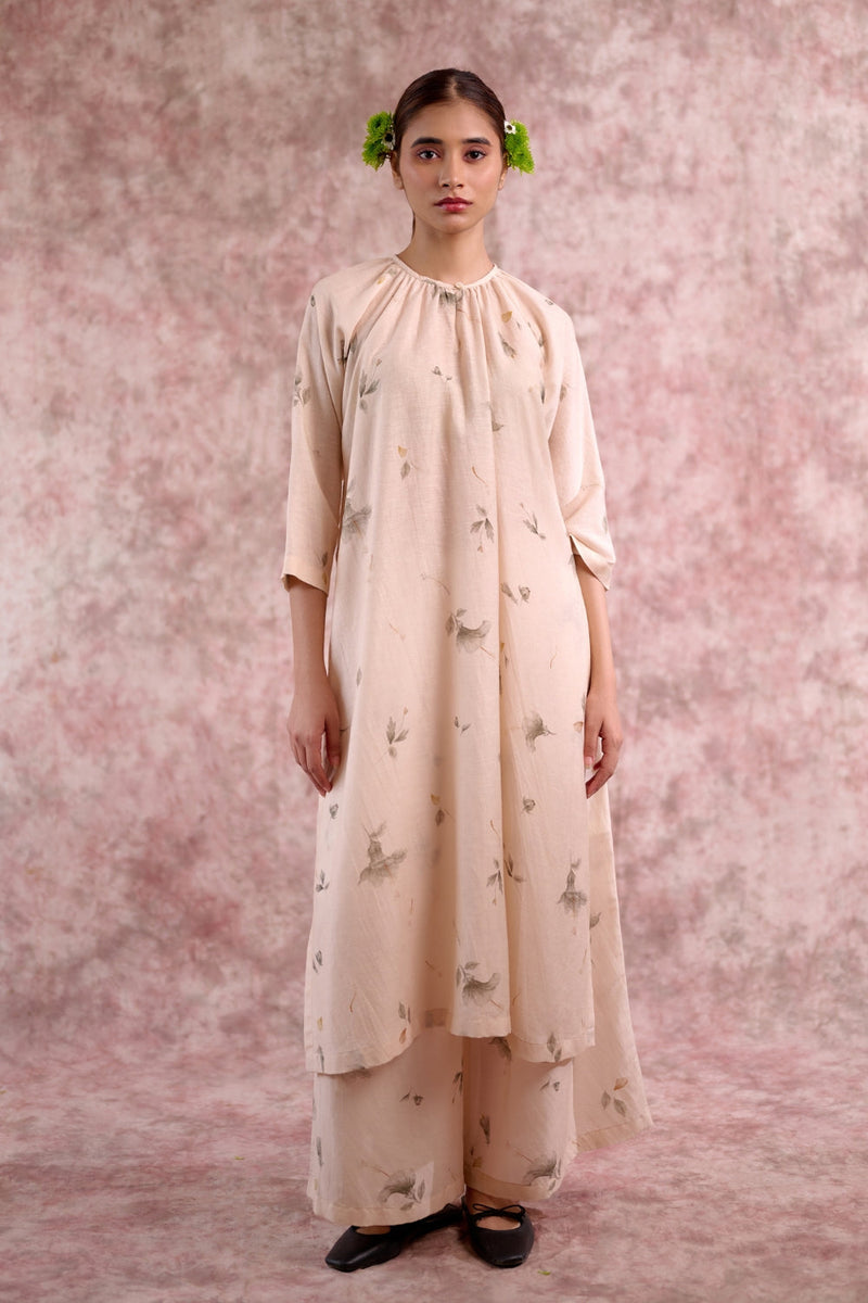 Hayde beige tunic georgette by Doodlage in beige color for women Worldwide